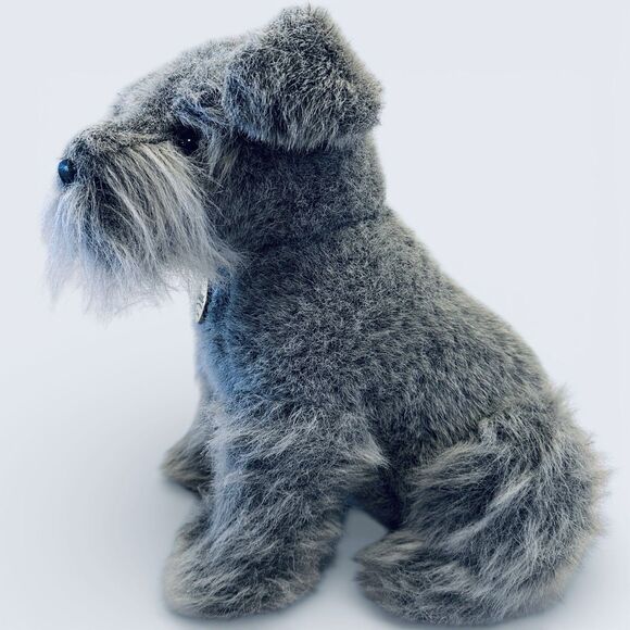 RARE Classique Dakin Realistic Toy Schnauzer Dog Plush Stuffed 14" Floppy Ears - Picture 2 of 11